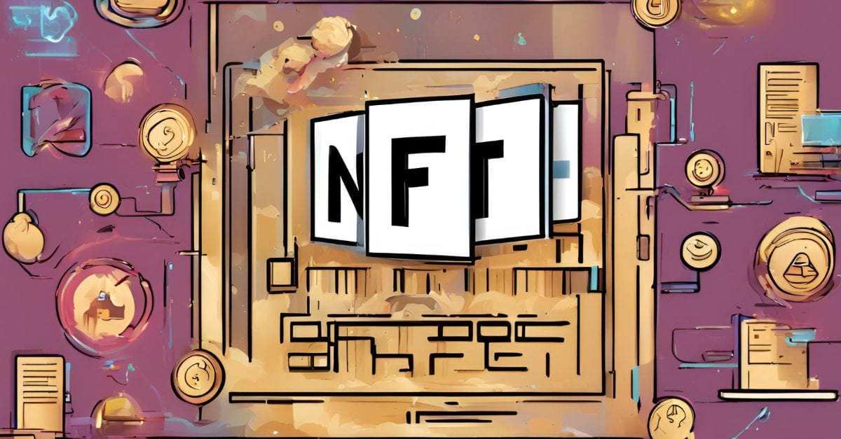 イラストで描かれたNFTという文字
