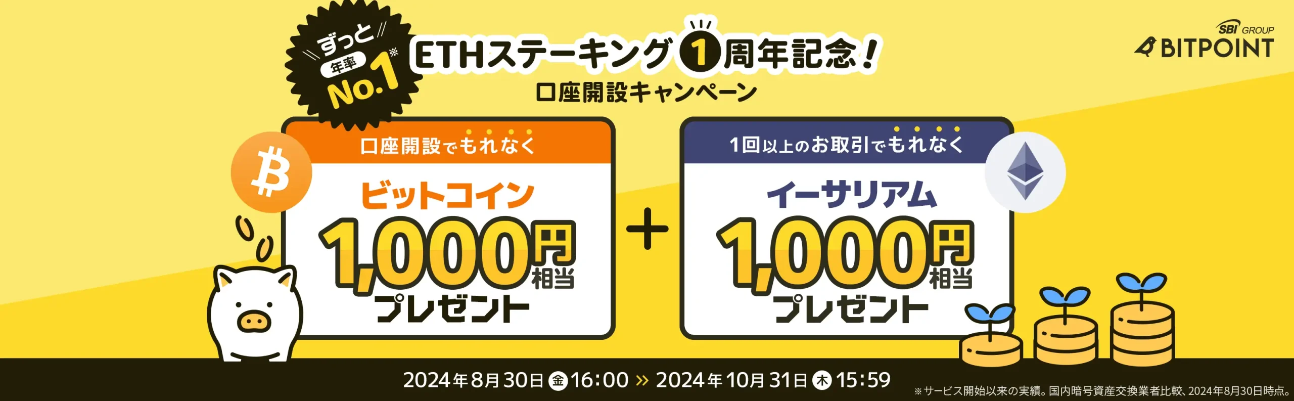 ビットポイント公式サイトのステーキング紹介