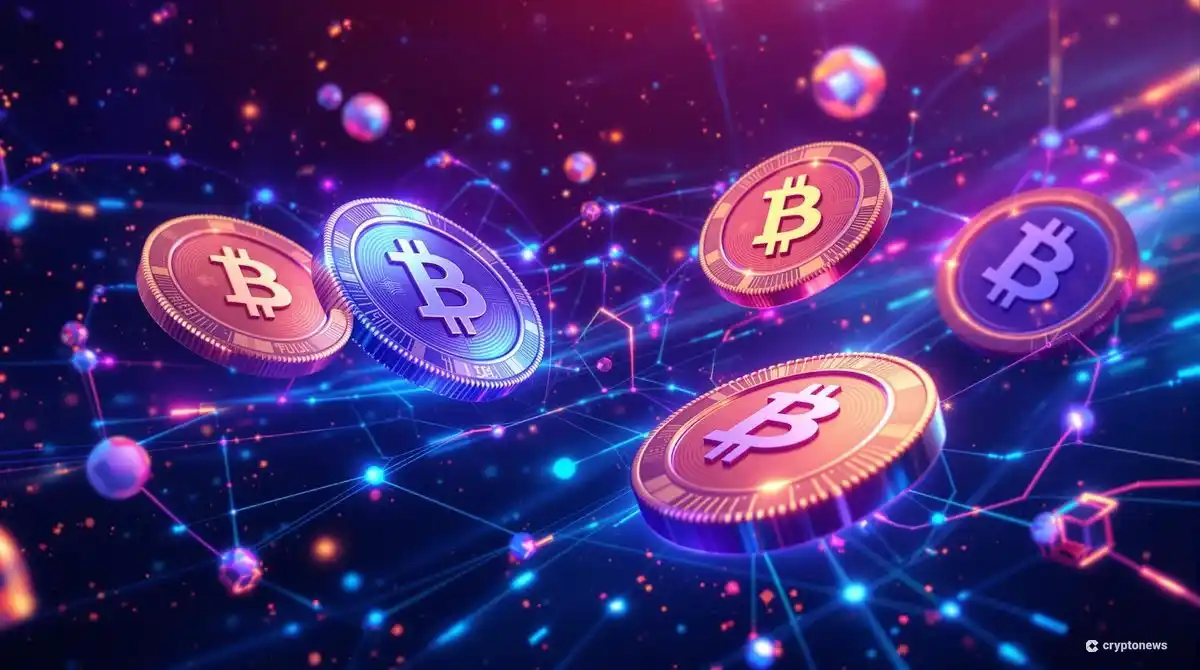 2025年に期待される4つの仮想通貨のイメージ図