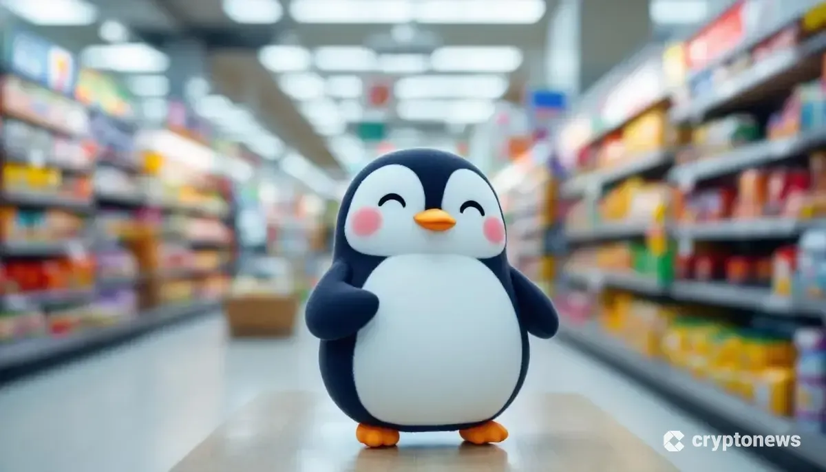日本のコンビニに陳列されたパジーペンギンズのコレクタブルフォトカード