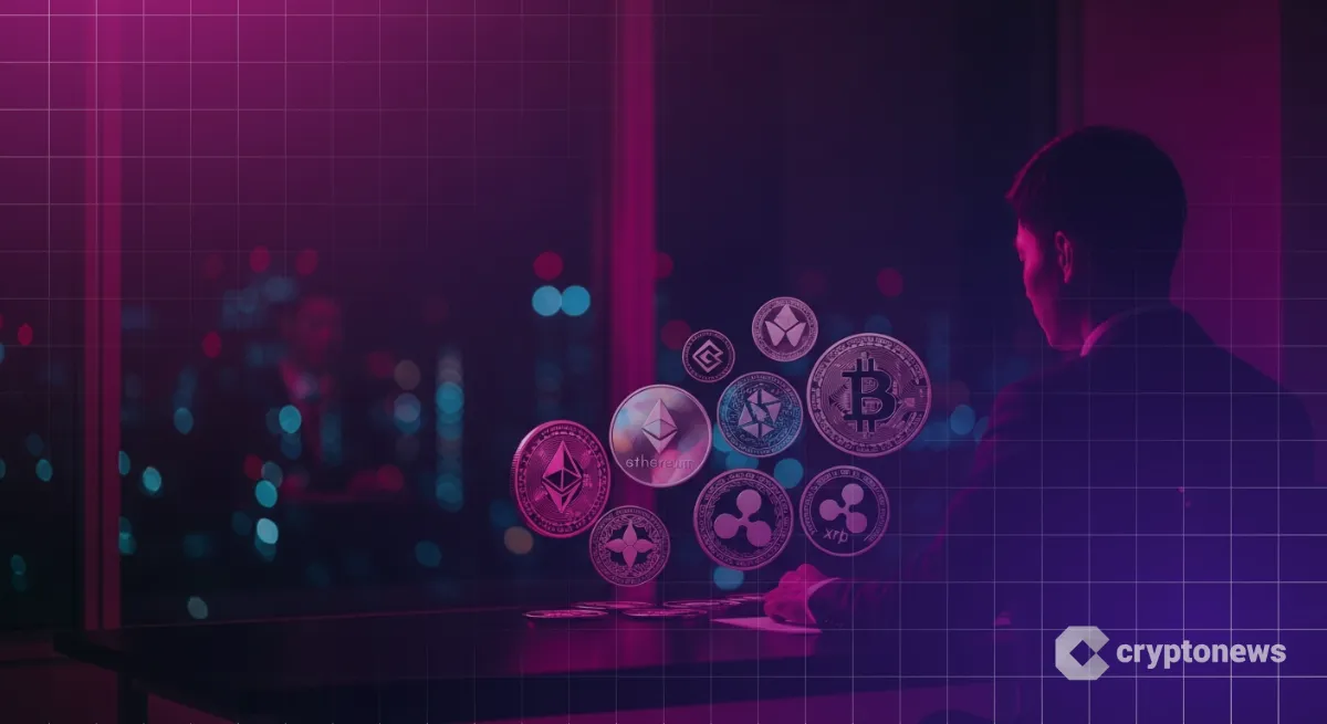 複数の仮想通貨コインの種類を見比べる日本人投資家