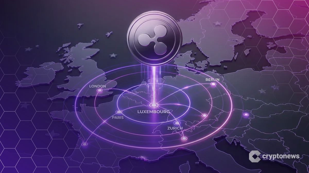 ルクセンブルクを起点にEU全域へ紫色のデジタルネットワークを広げる巨大なリップルコイン