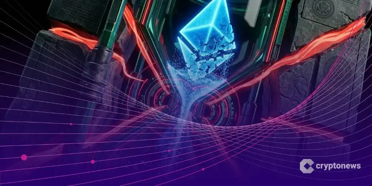 イーサリアム財団のETH変換を示す砂時計のグラフィック