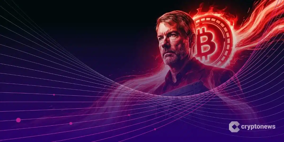 マイケル・セイラー氏とビットコインロゴが融合した、巨額購入を象徴する画像