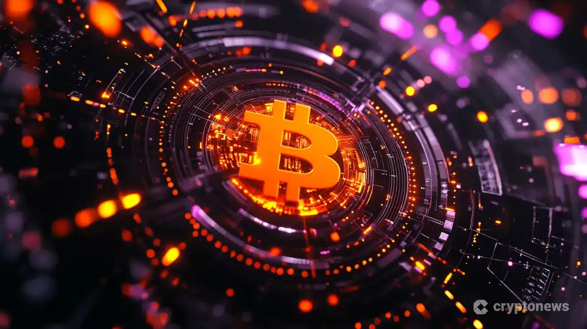 auとコインチェックのロゴが連動し、Pontaポイントからビットコインへエネルギーが流れる様子