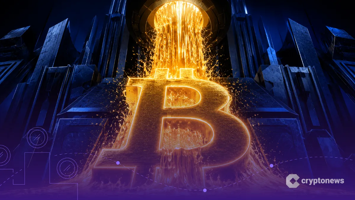 ビットコインに大量の資金が流れ込む象徴的なイメージ