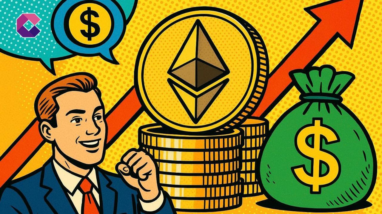 Immagine in stile pop art per la copertina di un articolo sulle criptovalute