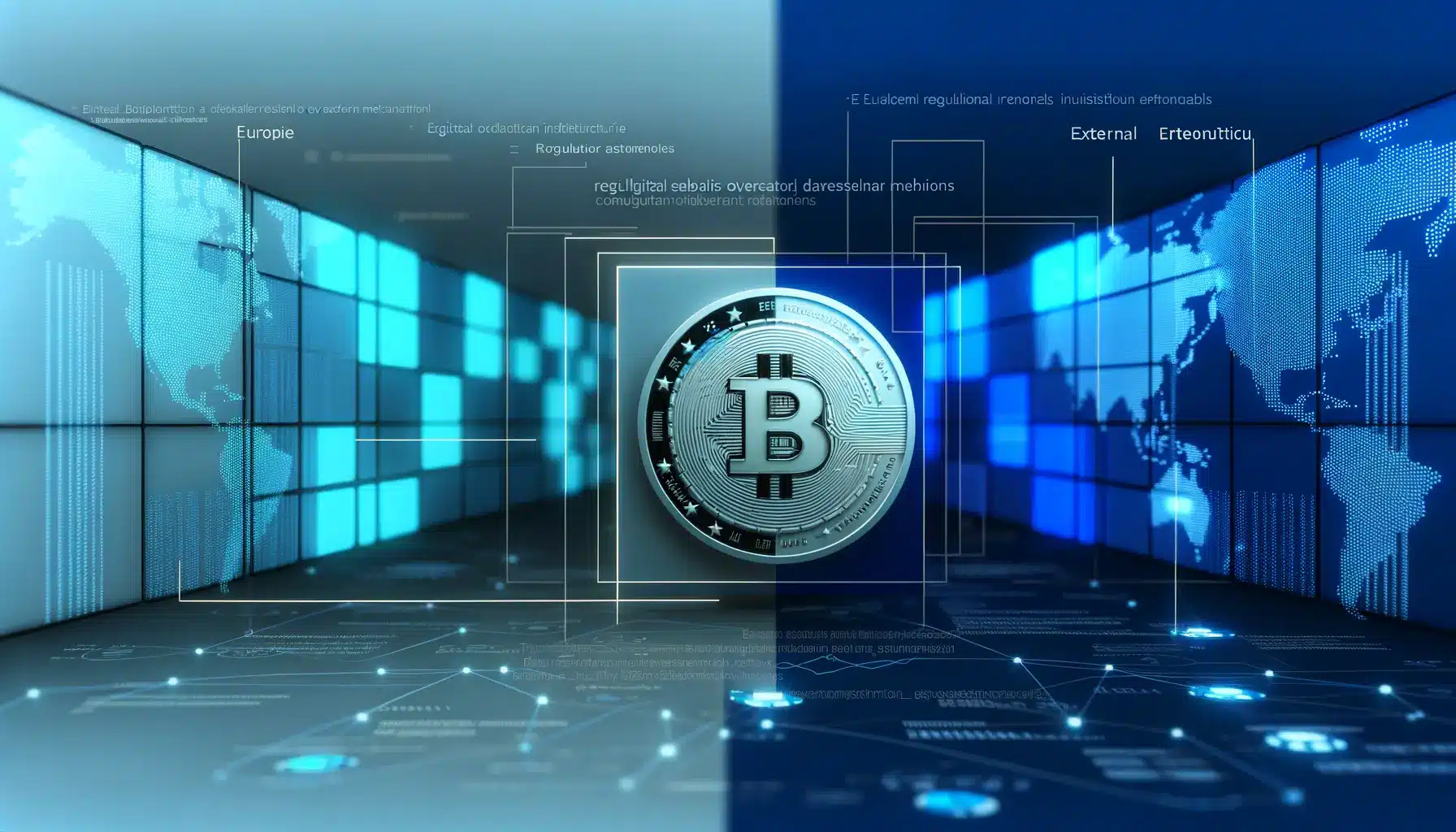 Digital stablecoin token under regulatory scrutiny from EU oversight mechanisms and compliance systems