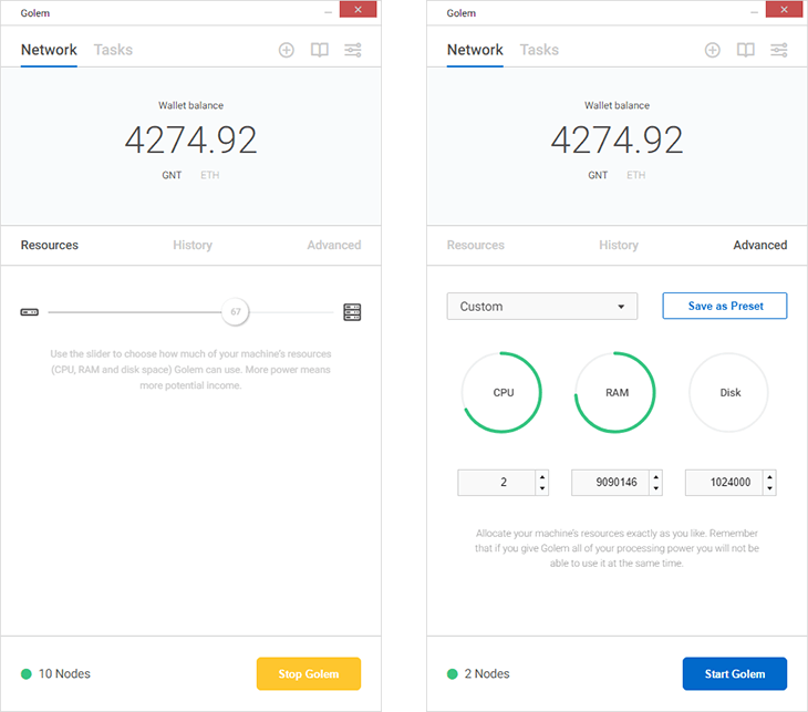 Golem Wallet