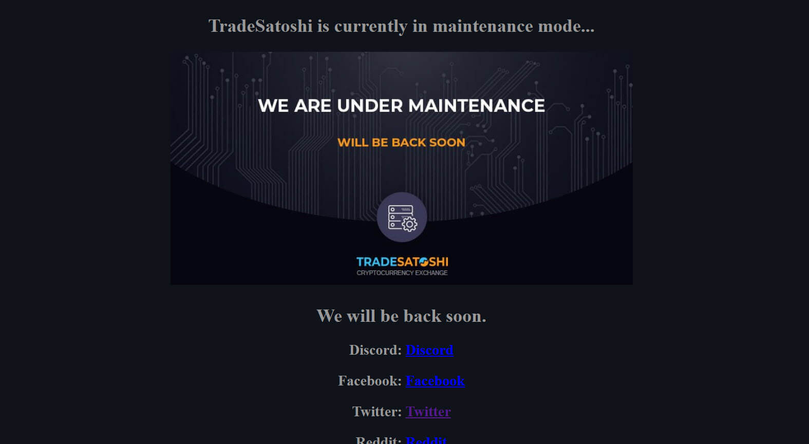 under maintenance