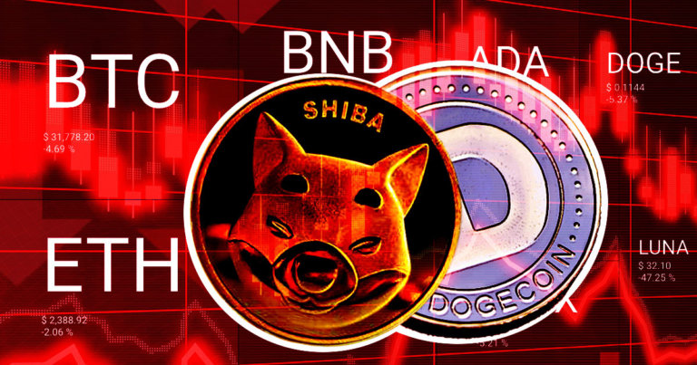 Memes in red as Dogecoin and Shiba Inu shed over 80% of their ATH