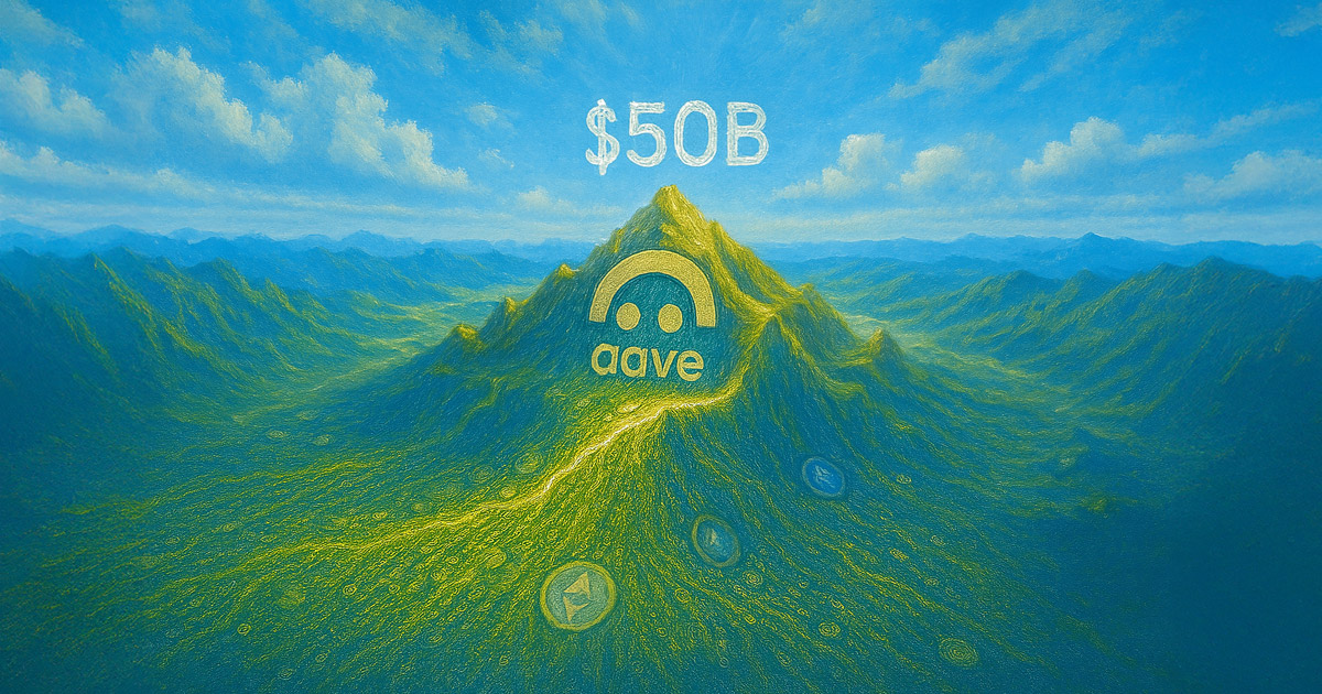 Aave net deposits of $50 billion compares to ranking in top 50 of banks in US