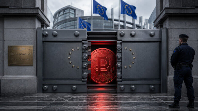 EU crypto sanctions vault locks down a digital ruble as new bans target Russian crypto services and usage