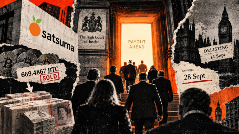 shareholders approaching a payout threshold after Satsuma’s Bitcoin sale, court approval, and scheduled London delisting.