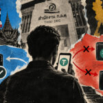 Thai crypto user follows a single approved stablecoin path through an SEC gateway while alternative wallet routes are marked as prohibited.