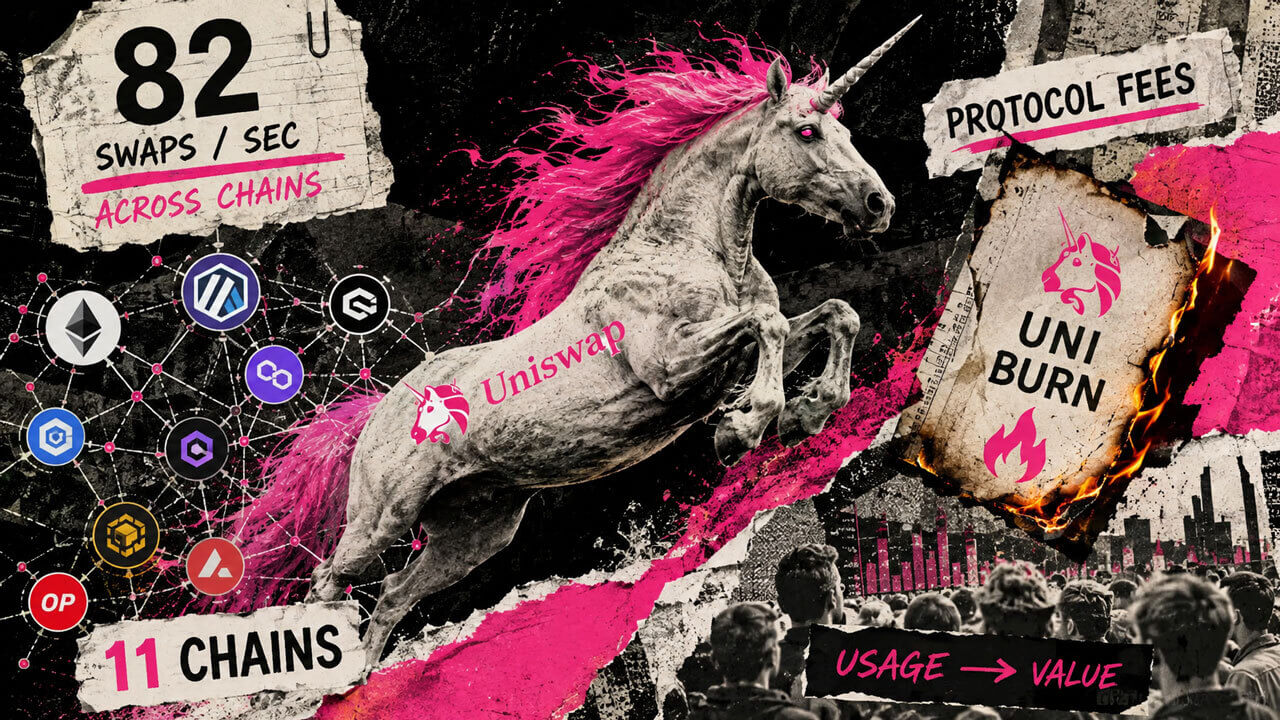 Distressed Uniswap unicorn charges through cross-chain network scraps toward burning UNI fee evidence.