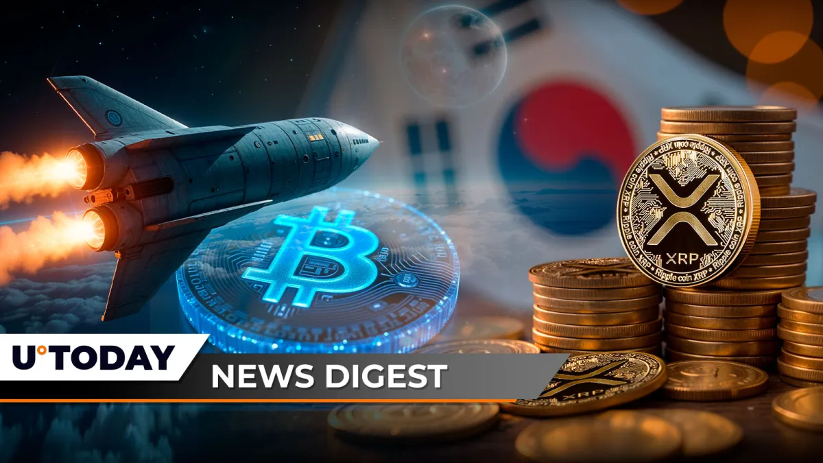 Bitcoin Mogul Successfully Launched into Space, 40,000,000 XRP Withdrawal Stuns Top South Korean Exchange, Grayscale Files for Digital Large Cap Fund ETF With SEC: Crypto News Digest by U.Today
