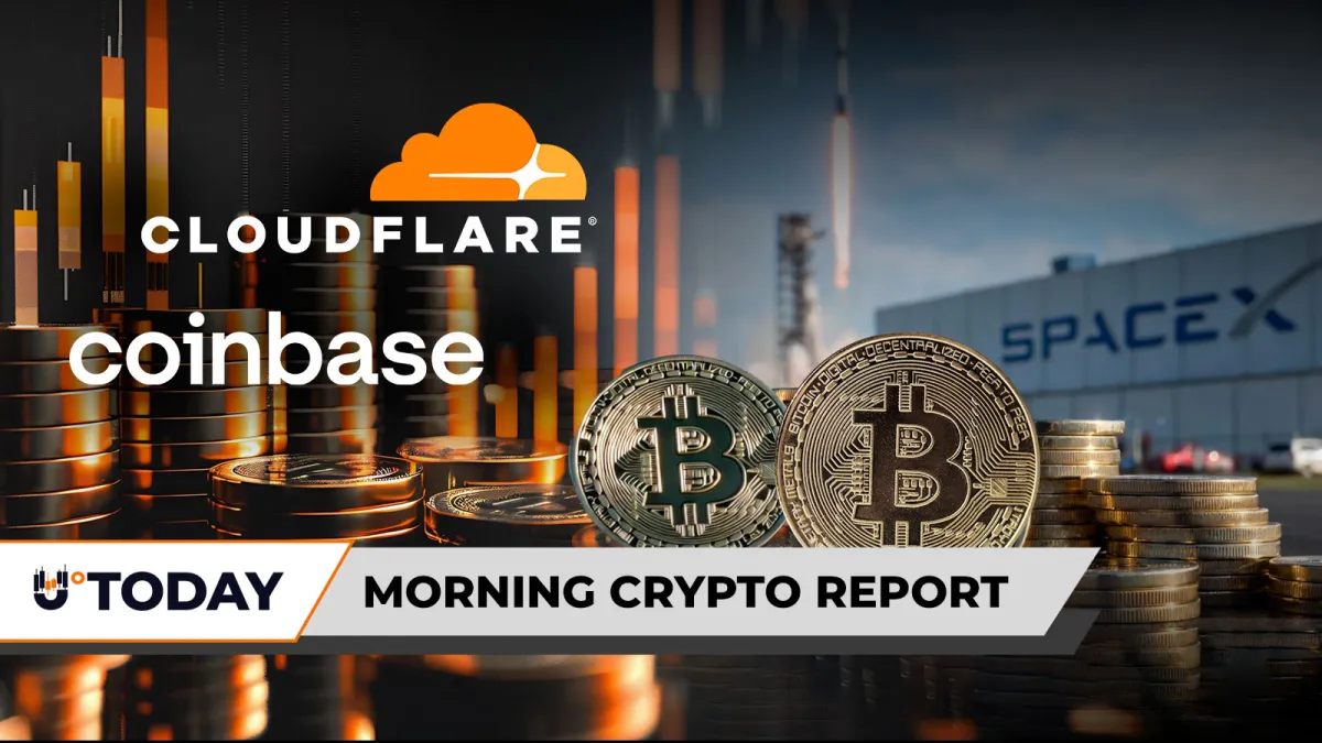 Morning Crypto Report: Elon Musk's SpaceX Relocates $100 Million in Bitcoin, USD Stablecoin $1 Million Exploit, New Cloudflare Outage Takes Down Coinbase