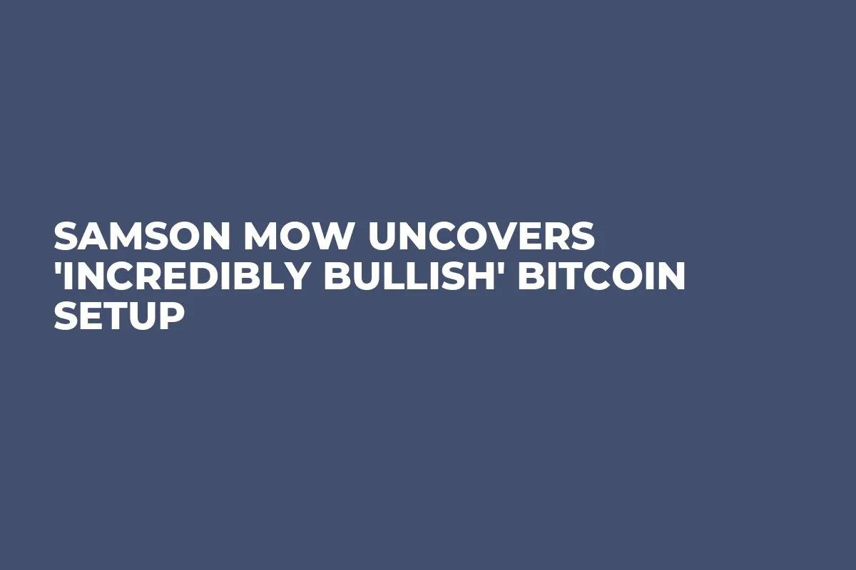 Samson Mow Uncovers 'Incredibly Bullish' Bitcoin Setup