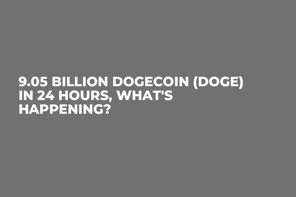 9.05 Billion Dogecoin (DOGE) in 24 Hours, What's Happening?