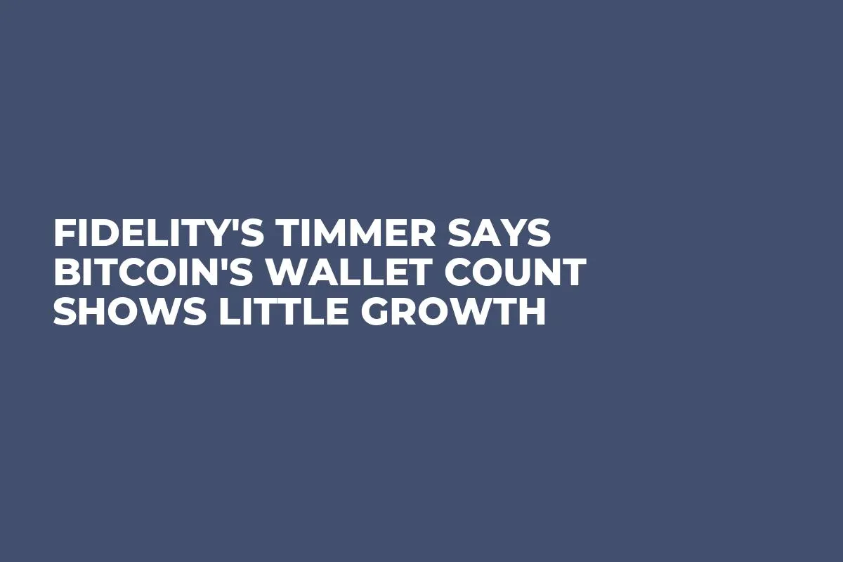 Fidelity's Timmer Says Bitcoin's Wallet Count Shows Little Growth 