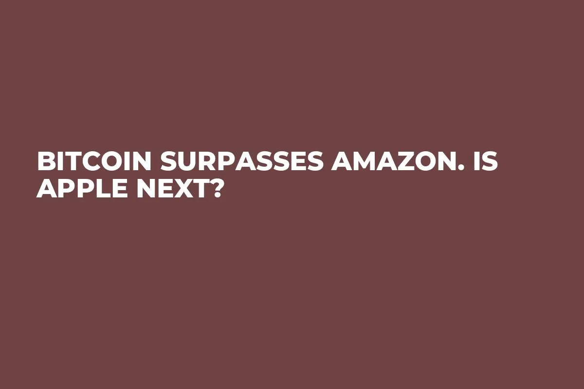 Bitcoin Surpasses Amazon. Is Apple Next? 