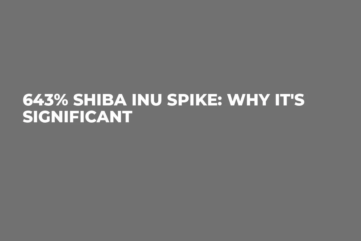 643% Shiba Inu Spike: Why It's Significant