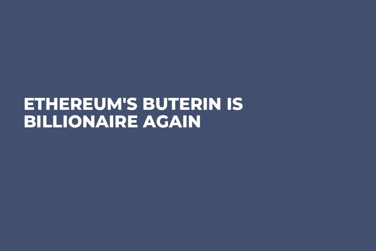 Ethereum's Buterin Is Billionaire Again