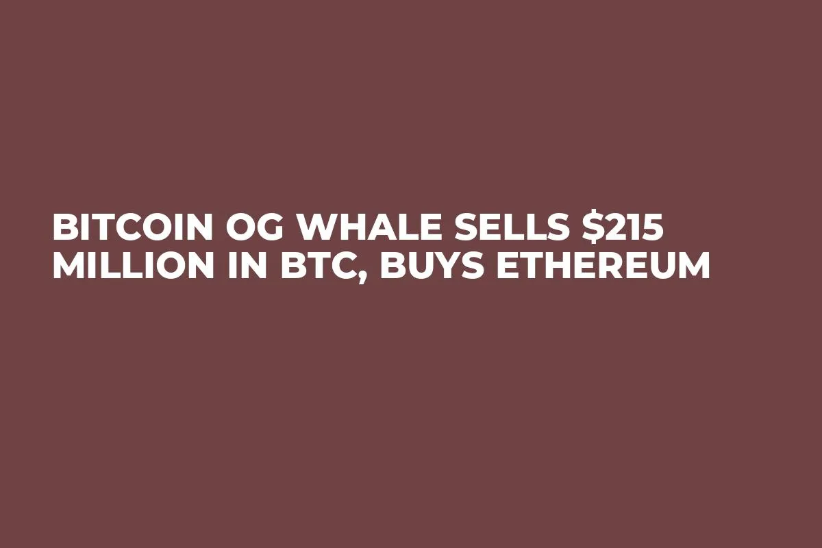 Bitcoin OG Whale Sells $215 Million in BTC, Buys Ethereum