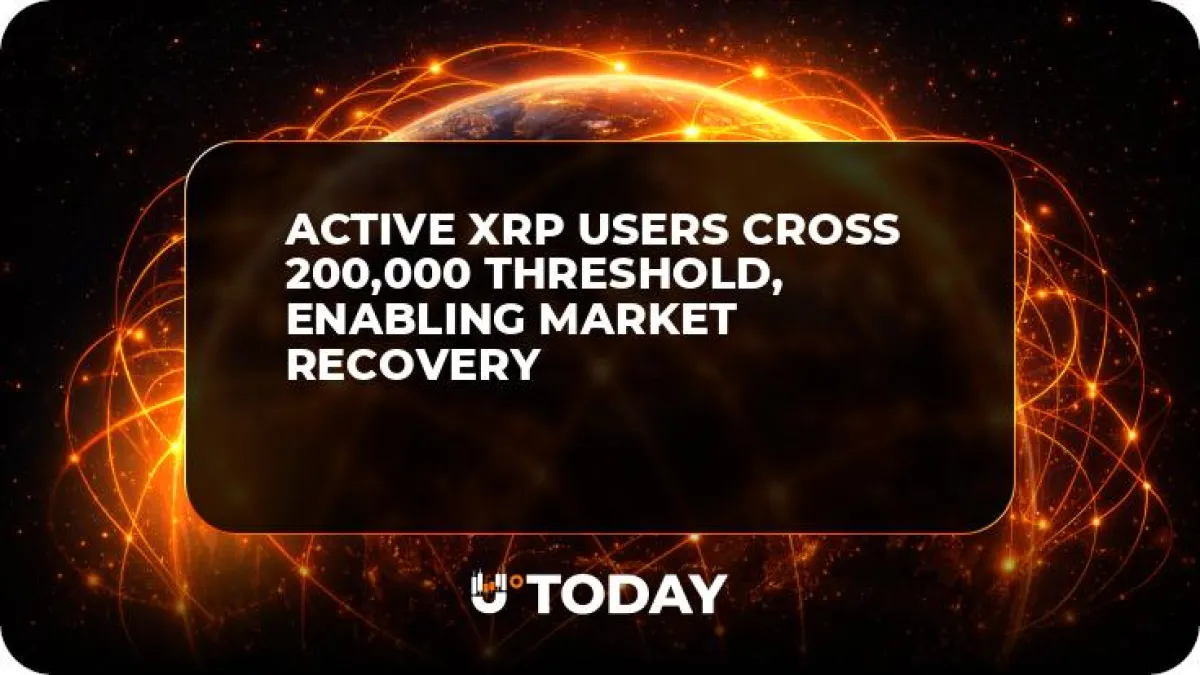 Active XRP Users Cross 200,000 Threshold, Enabling Market Recovery
