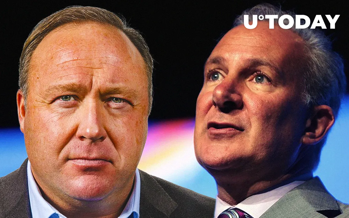 Peter Schiff on Alex Jones Embracing Bitcoin (BTC): 'This Is How Manias End'