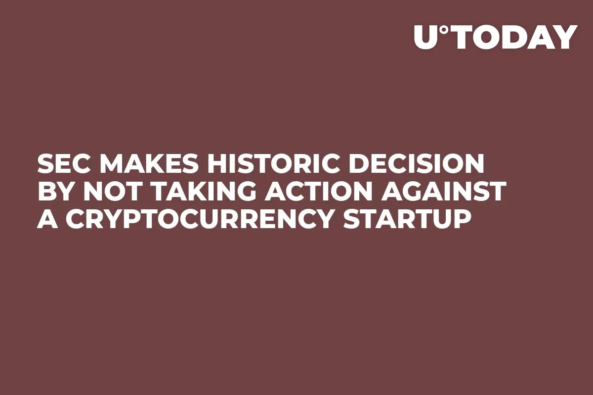 SEC Makes Historic Decision by Not Taking Action Against a Cryptocurrency Startup