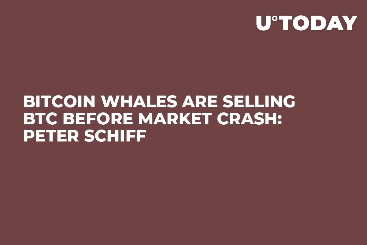 Bitcoin Whales Are Selling BTC Before Market Crash: Peter Schiff 