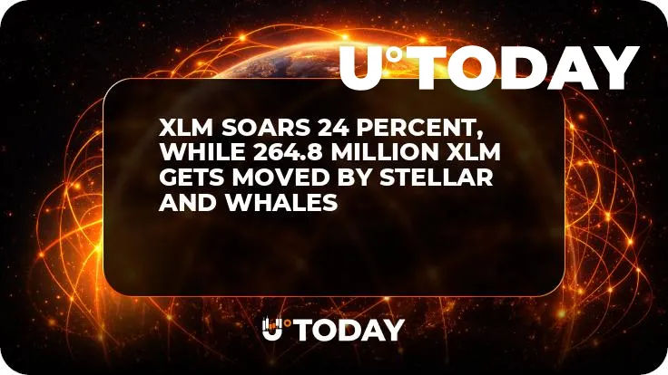 XLM Soars 24 Percent, While 264.8 Million XLM Gets Moved by Stellar and Whales