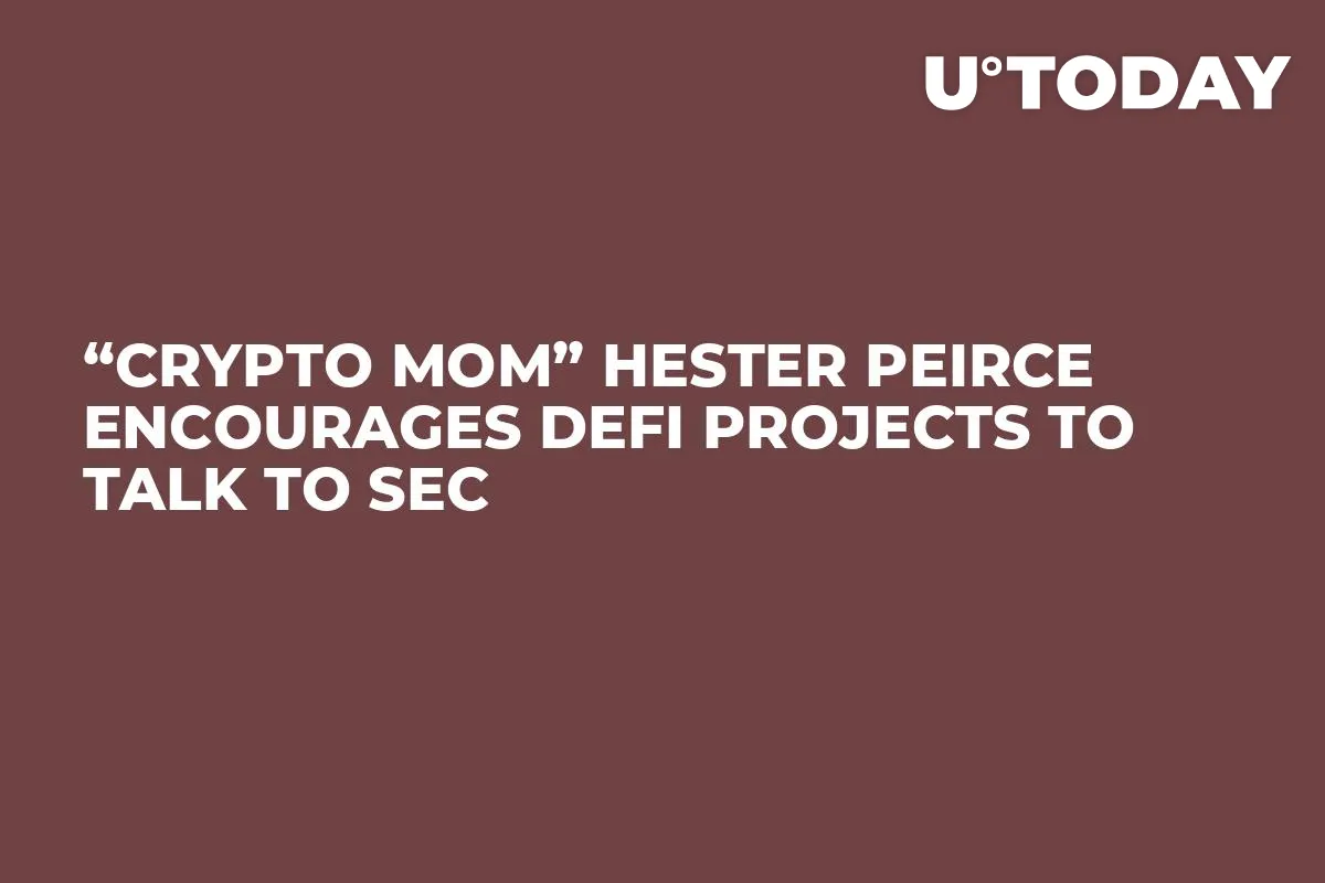 “Crypto Mom” Hester Peirce Encourages DeFi Projects to Talk to SEC 