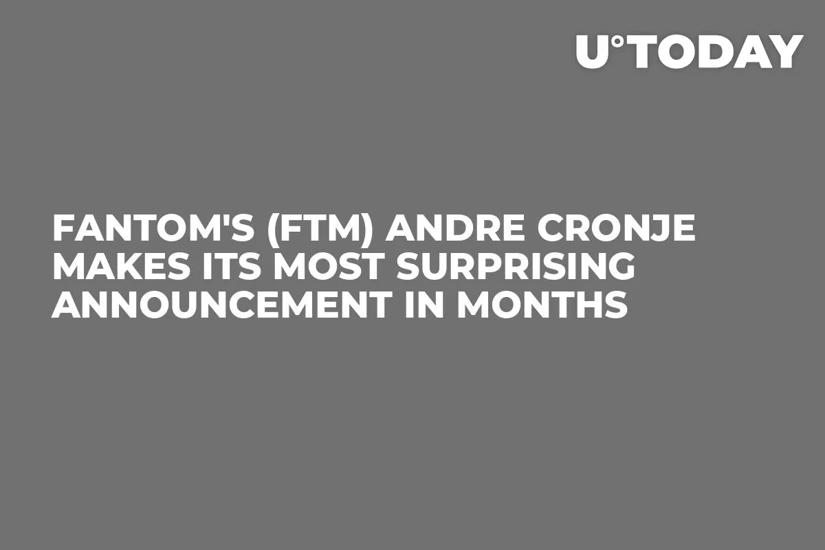 Fantom's (FTM) Andre Cronje Makes Its Most Surprising Announcement in Months
