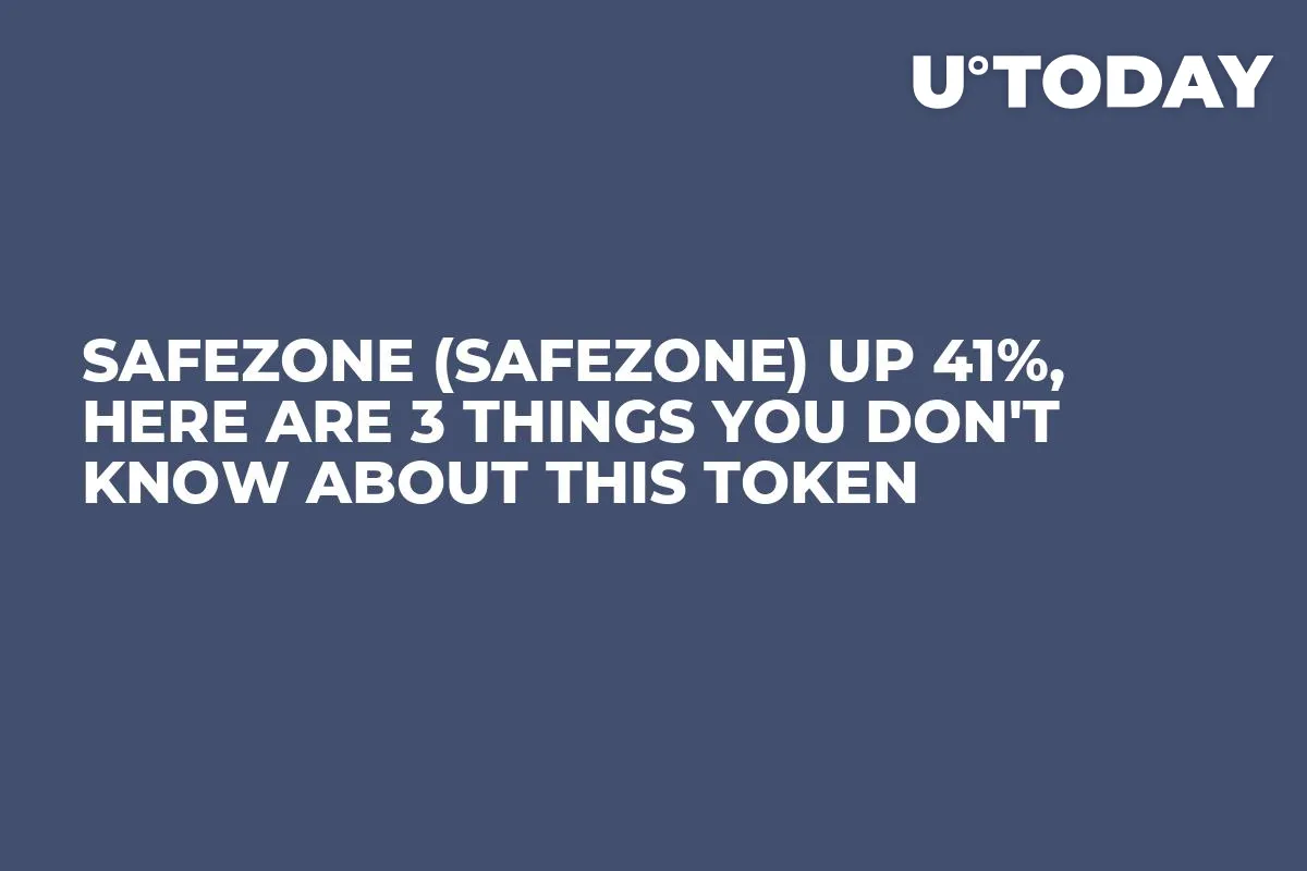 SafeZone (SAFEZONE) up 41%, Here Are 3 Things You Don't Know About This Token