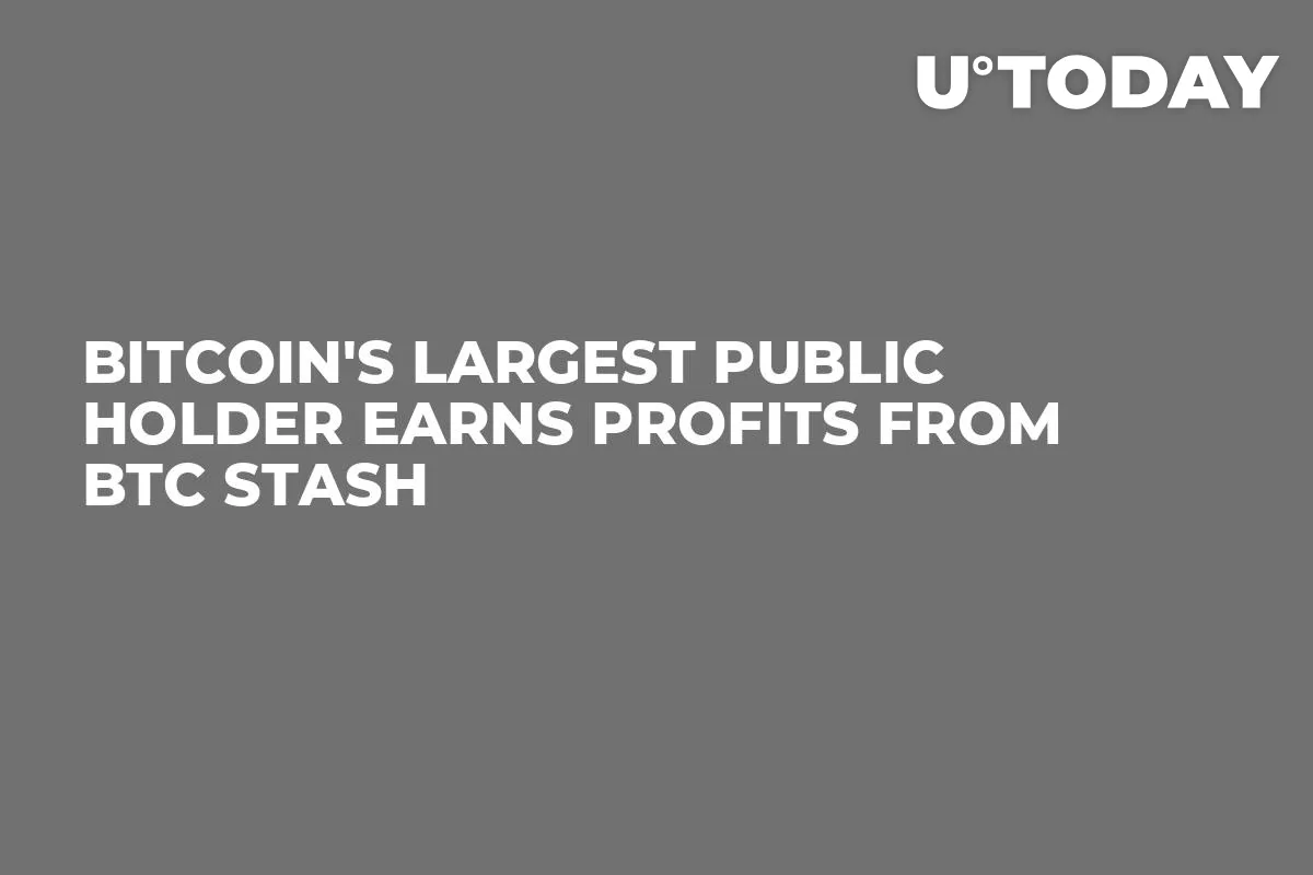 Bitcoin's Largest Public Holder Earns Profits From BTC Stash