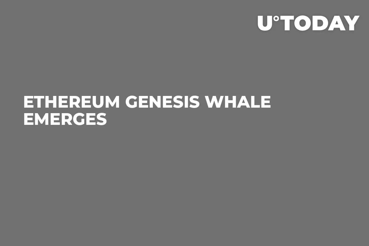 Ethereum Genesis Whale Emerges
