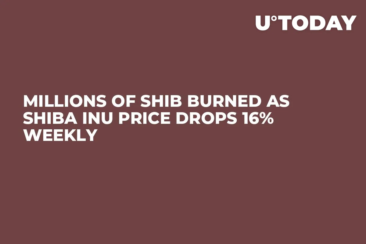 Millions of SHIB Burned as Shiba Inu Price Drops 16% Weekly