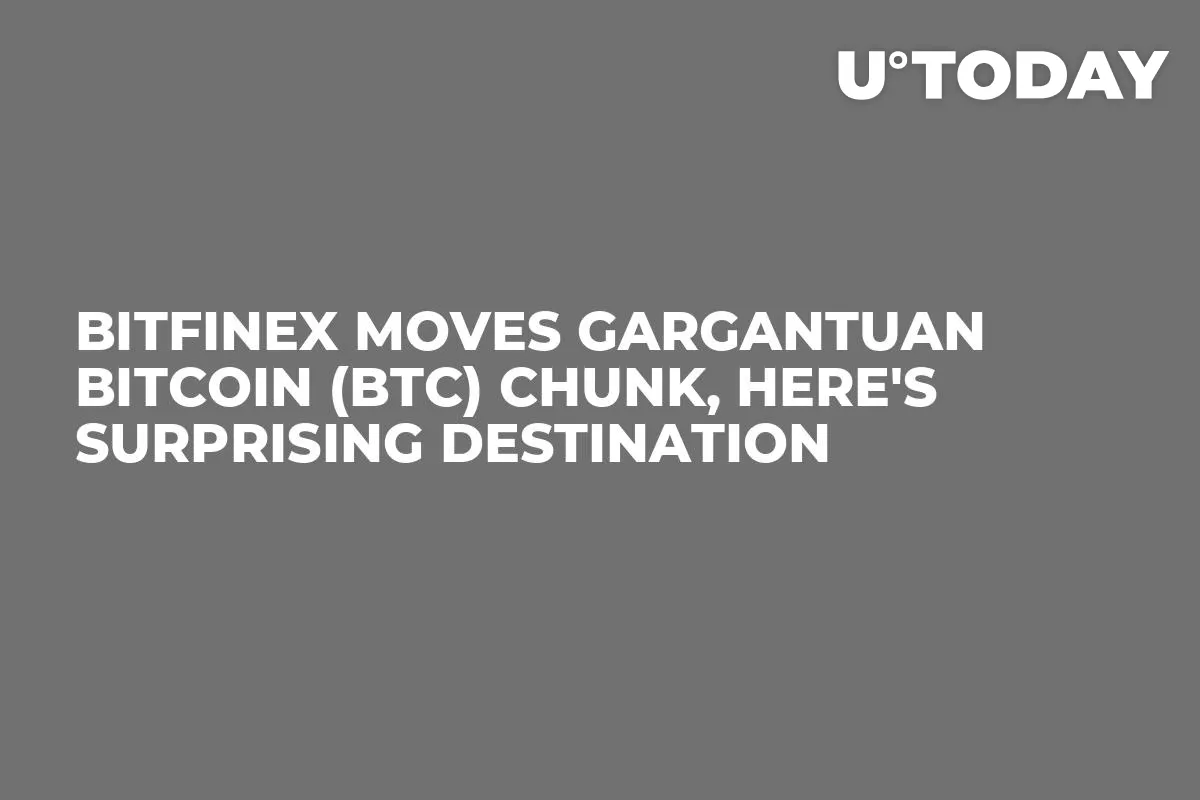 Bitfinex Moves Gargantuan Bitcoin (BTC) Chunk, Here's Surprising Destination
