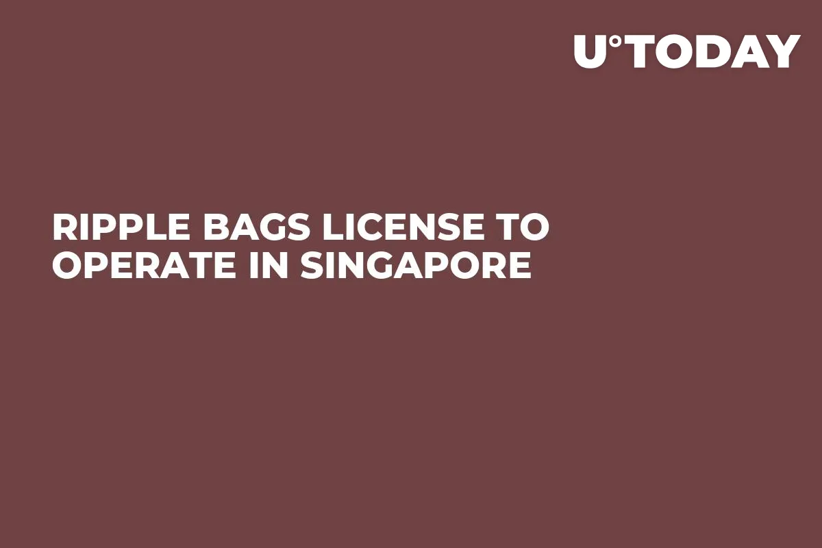 Ripple Bags License to Operate in Singapore
