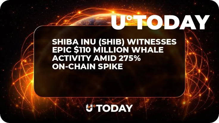 Shiba Inu (SHIB) Witnesses Epic $110 Million Whale Activity Amid 275% On-Chain Spike