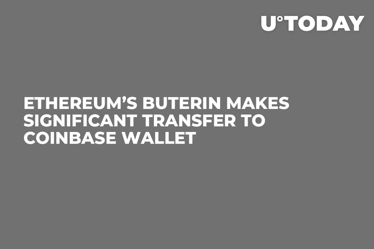 Ethereum’s Buterin Makes Significant Transfer to Coinbase Wallet