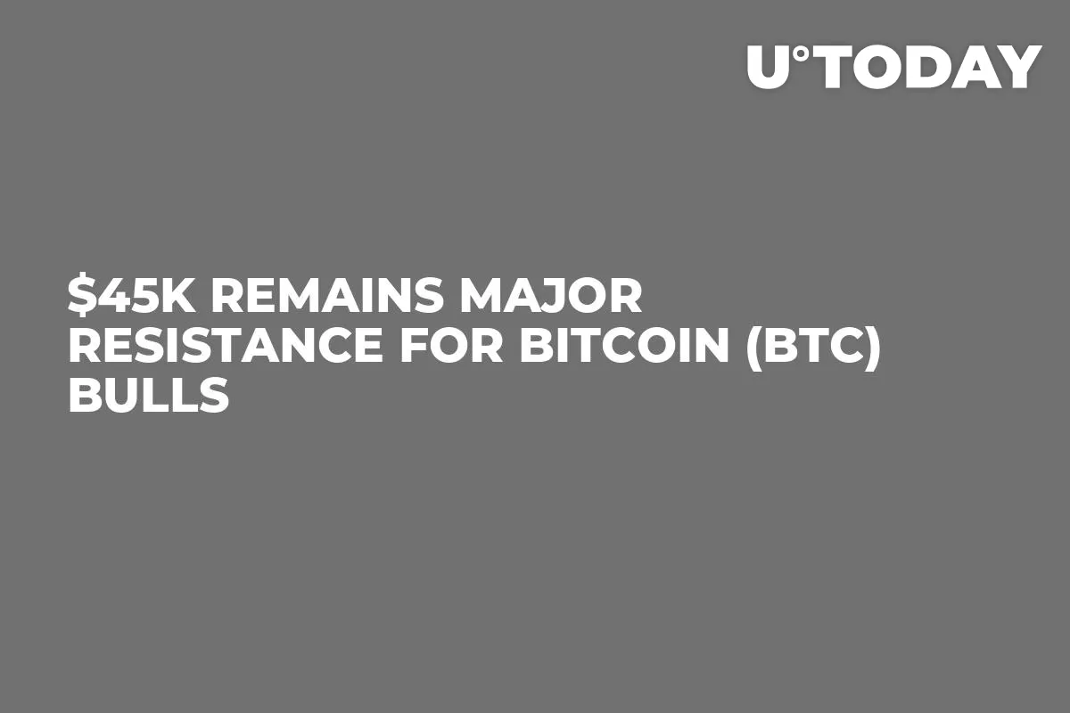 $45K Remains Major Resistance for Bitcoin (BTC) Bulls