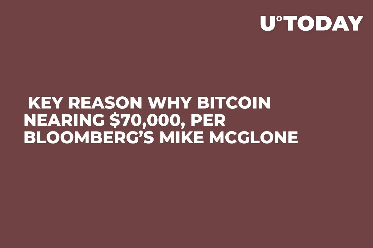  Key Reason Why Bitcoin Nearing $70,000, Per Bloomberg’s Mike McGlone