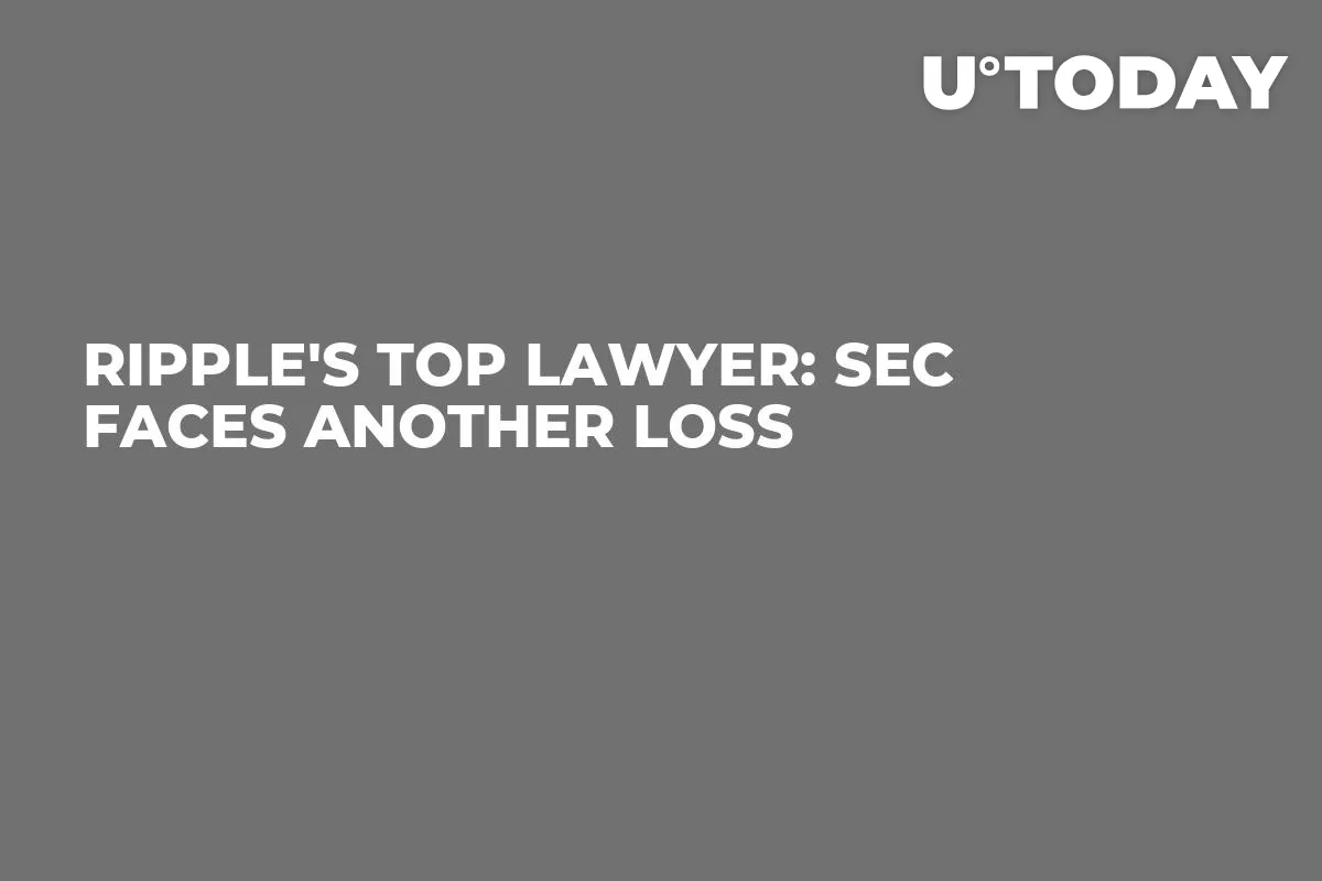 Ripple's Top Lawyer: SEC Faces Another Loss