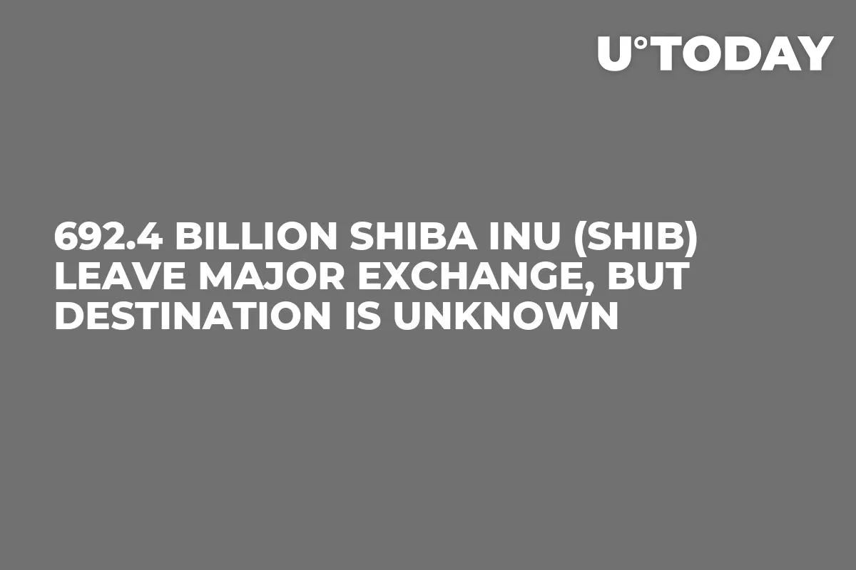 692.4 Billion Shiba Inu (SHIB) Leave Major Exchange, But Destination Is Unknown