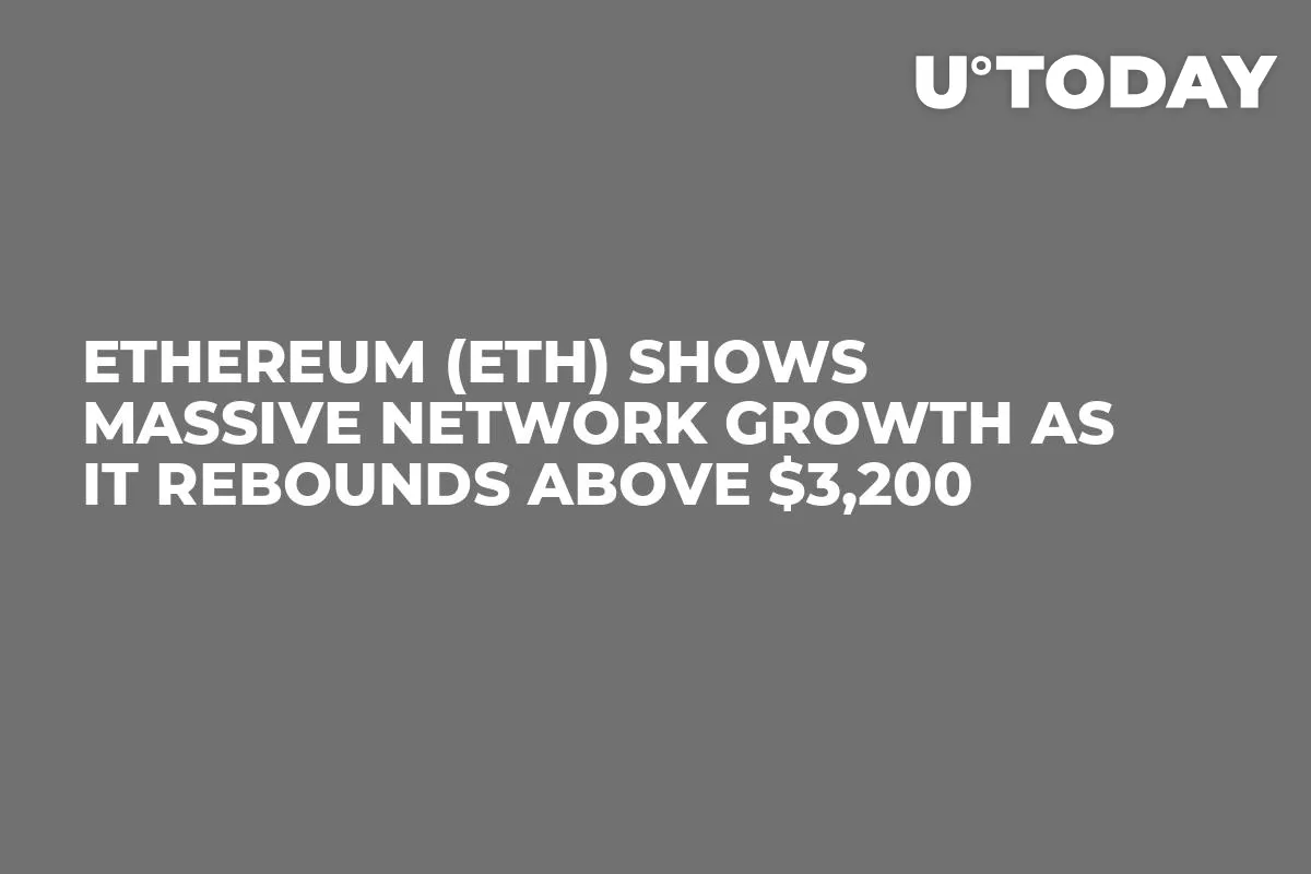 Ethereum (ETH) Shows Massive Network Growth as It Rebounds Above $3,200