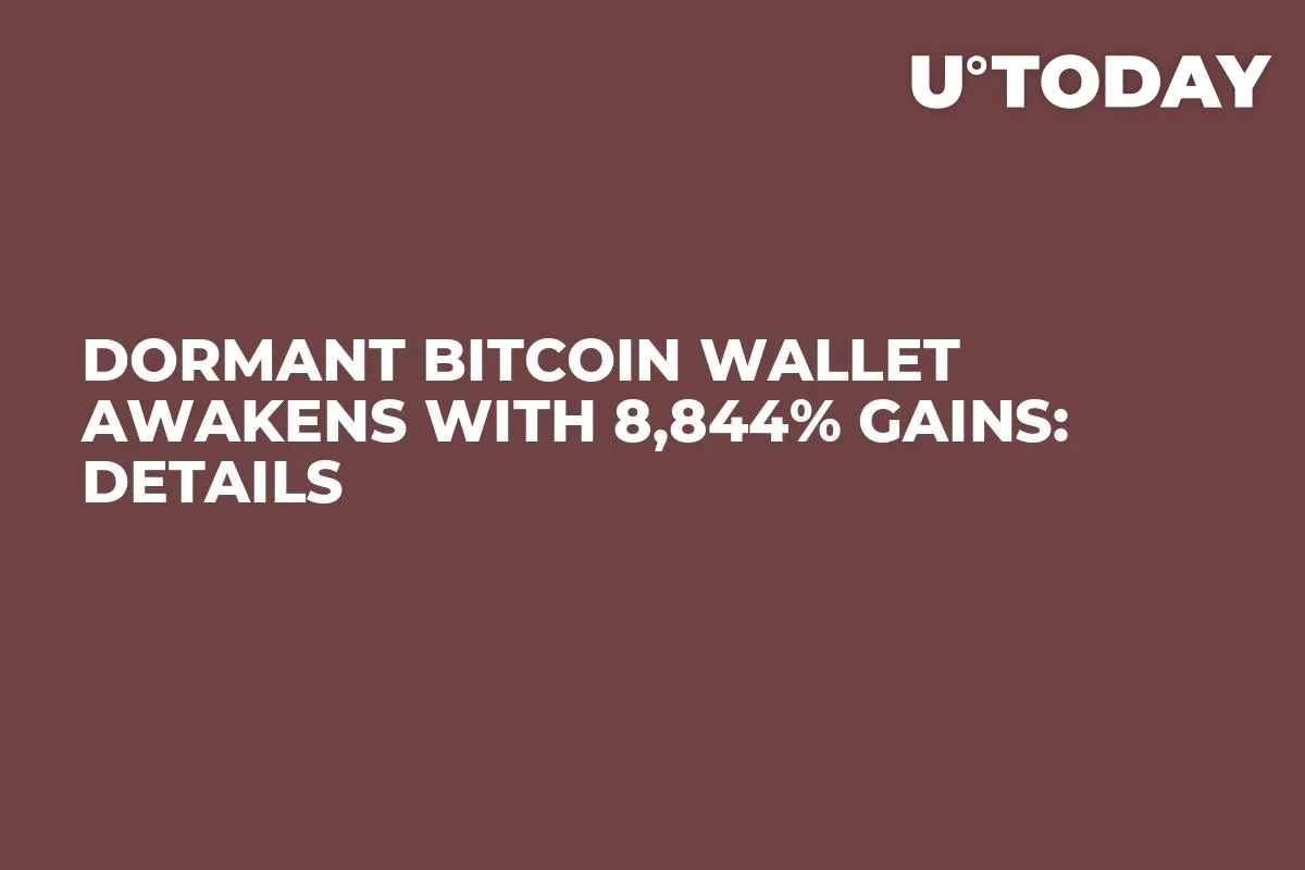 Dormant Bitcoin Wallet Awakens With 8,844% Gains: Details